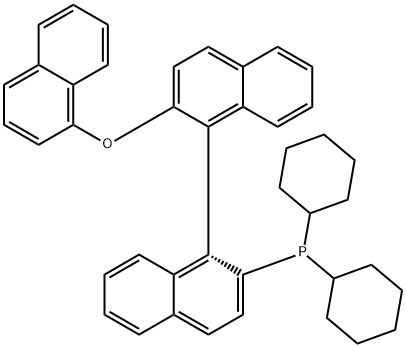 (1R)-Dicyclohexyl(2'-(naphthalen-1-yloxy)-[1,1'-binaphthalen]-2-yl)phosphine Struktur