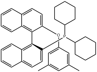 (1R)-Dicyclohexyl(2'-(3,5-dimethylphenoxy)-[1,1'-binaphthalen]-2-yl)phosphine Struktur