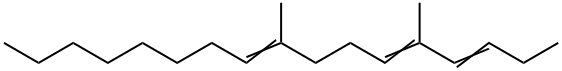 3,5,9-Heptadecatriene, 5,9-dimethyl- Struktur