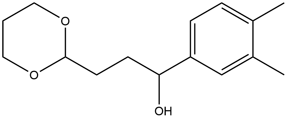 1-(3,4-DIMETHYLPHENYL)-3-[2-(1,3-DIOXANYL)]-1-PROPANOL Struktur