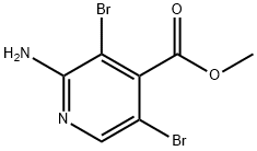 4-Pyridinecarboxylic acid, 2-amino-3,5-dibromo-, methyl ester Struktur