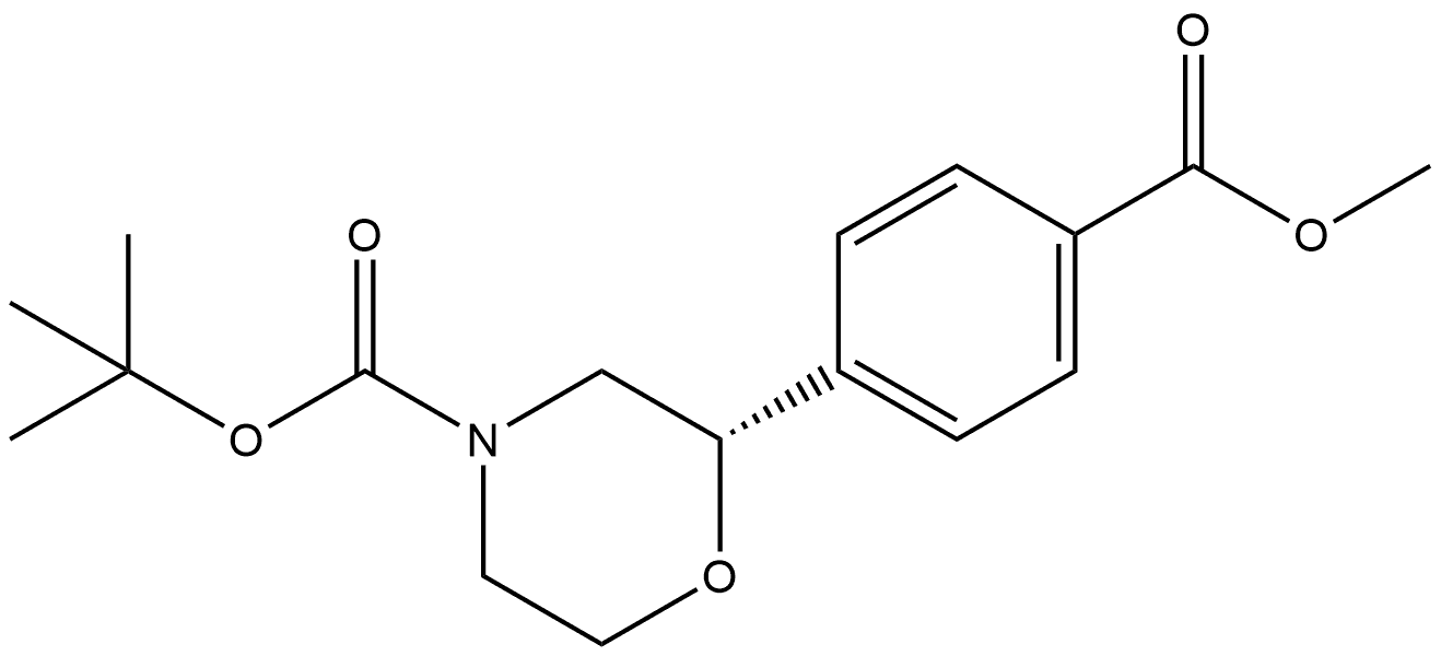 1,1-Dimethylethyl (2S)-2-[4-(methoxycarbonyl)phenyl]-4-morpholinecarboxylate Struktur