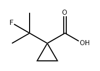 Cyclopropanecarboxylic acid, 1-(1-fluoro-1-methylethyl)- Struktur