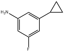 3-Cyclopropyl-5-fluoroaniline Struktur