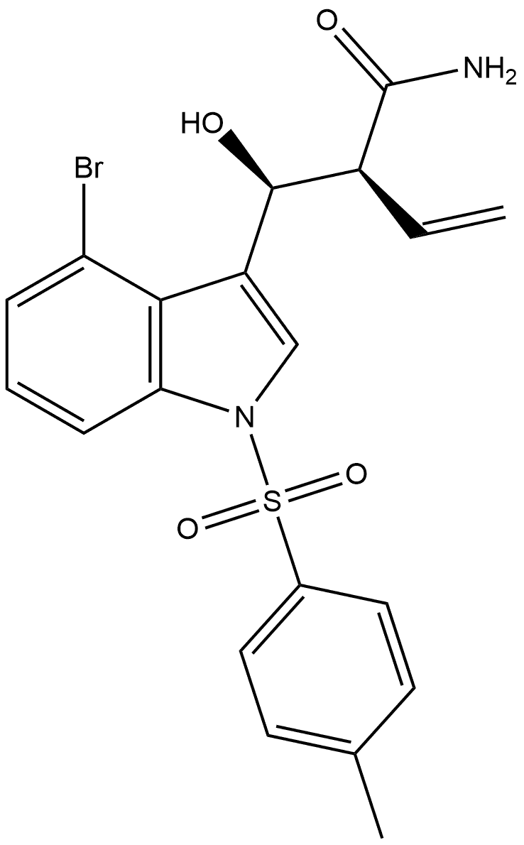 1H-Indole-3-propanamide, 4-bromo-α-ethenyl-β-hydroxy-1-[(4-methylphenyl)sulfonyl]-, (αS,βS)-