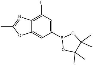 Benzoxazole, 4-fluoro-2-methyl-6-(4,4,5,5-tetramethyl-1,3,2-dioxaborolan-2-yl)- Struktur