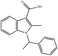 2-Methyl-1-(1-phenylethyl)-1H-indole-3-carboxylic acid Struktur