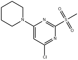 Pyrimidine, 4-chloro-2-(methylsulfonyl)-6-(1-piperidinyl)-