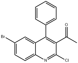 Ethanone, 1-(6-bromo-2-chloro-4-phenyl-3-quinolinyl)- Struktur