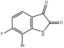 7-bromo-6-fluoroindoline-2,3-dione Struktur