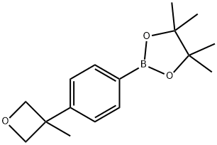 4,4,5,5-Tetramethyl-2-[4-(3-methyl-3-oxetanyl)phenyl]-1,3,2-dioxaborolane Struktur