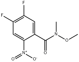 Benzamide, 4,5-difluoro-N-methoxy-N-methyl-2-nitro- Struktur