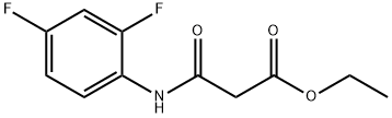 Propanoic acid, 3-[(2,4-difluorophenyl)amino]-3-oxo-, ethyl ester Struktur