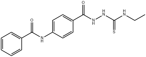 Benzoic acid, 4-(benzoylamino)-, 2-[(ethylamino)thioxomethyl]hydrazide Struktur