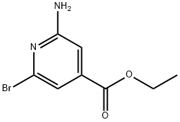 4-Pyridinecarboxylic acid, 2-amino-6-bromo-, ethyl ester Struktur