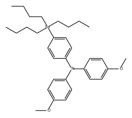 Benzenamine, N,N-bis(4-methoxyphenyl)-4-(tributylstannyl)- Struktur