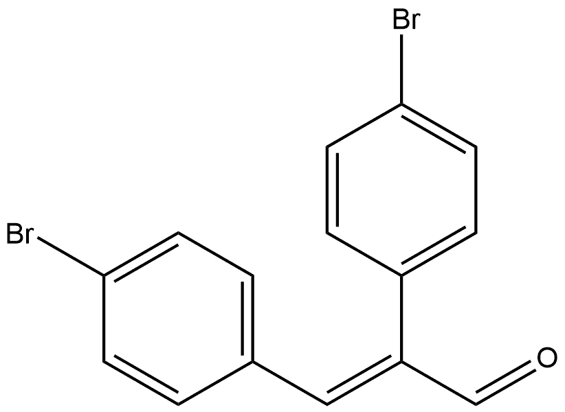 (E)-2,3-bis(4-bromophenyl)acrylaldehyde Struktur