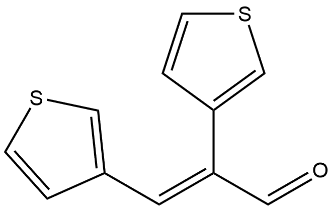 (E)-2,3-di(thiophen-3-yl)acrylaldehyde Struktur