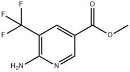 methyl 6-amino-5-(trifluoromethyl)pyridine-3-carboxylate Struktur