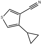 3-Cyclopropylthiophene-4-carbonitrile Struktur