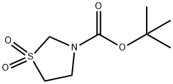 3-Thiazolidinecarboxylic acid, 1,1-dimethylethyl ester, 1,1-dioxide Struktur