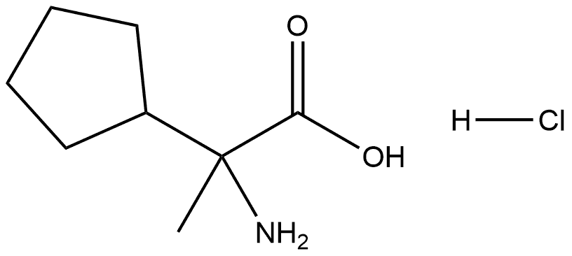 Cyclopentaneacetic acid, α-amino-α-methyl-, hydrochloride (1:1) Struktur