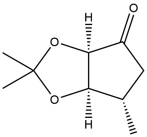 4H-Cyclopenta-1,3-dioxol-4-one, tetrahydro-2,2,6-trimethyl-, [3aR-(3aα,6α,6aα)]- Struktur