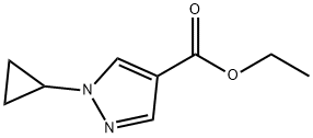 1H-Pyrazole-4-carboxylic acid, 1-cyclopropyl-, ethyl ester Struktur