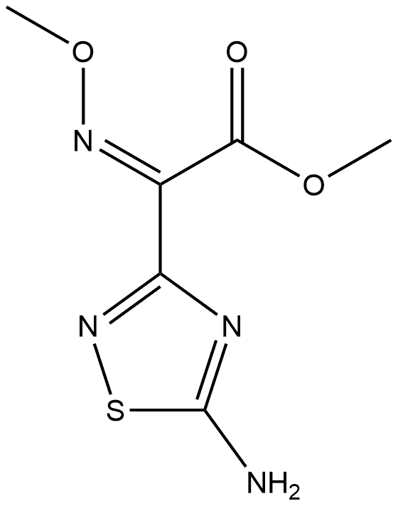 1,2,4-Thiadiazole-3-acetic acid, 5-amino-α-(methoxyimino)-, methyl ester, (αZ)- Struktur