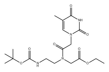 Glycine, N-[2-(3,4-dihydro-5-methyl-2,4-dioxo-1(2H)-pyrimidinyl)acetyl]-N-[2-[[(1,1-dimethylethoxy)carbonyl]amino]ethyl]-, ethyl ester