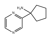 Cyclopentanamine, 1-(2-pyrazinyl)- Struktur