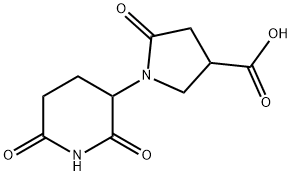 1-(2,6-Dioxopiperidin-3-yl)-5-oxopyrrolidine-3-carboxylic acid Struktur