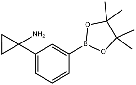 Cyclopropanamine, 1-[3-(4,4,5,5-tetramethyl-1,3,2-dioxaborolan-2-yl)phenyl]- Struktur