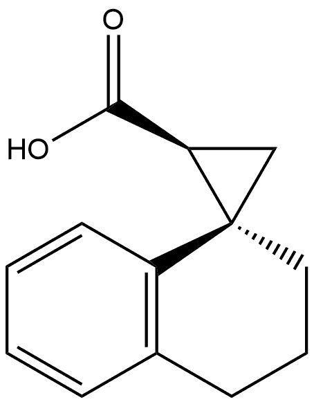 rel-(1R,2S)-3′,4′-Dihydrospiro[cyclopropane-1,1′(2′H)-naphthalene]-2-carboxylic acid Struktur