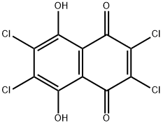 1,4-Naphthalenedione, 2,3,6,7-tetrachloro-5,8-dihydroxy- Struktur