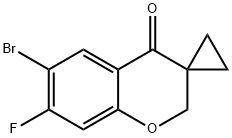 Spiro[4H-1-benzopyran-3(2H),1'-cyclopropan]-4-one, 6-bromo-7-fluoro- Struktur