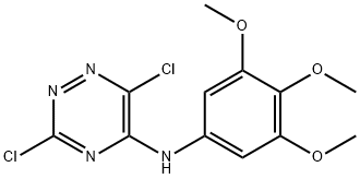 1,2,4-Triazin-5-amine, 3,6-dichloro-N-(3,4,5-trimethoxyphenyl)- Struktur