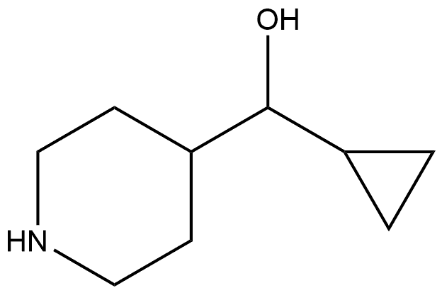 4-Piperidinemethanol, α-cyclopropyl- Struktur