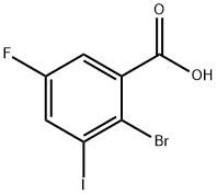 2-Bromo-5-fluoro-3-iodobenzoic acid Struktur