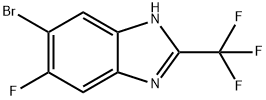 5-Bromo-6-fluoro -2-(trifluoromethyl)-1H-benzimidazole Struktur