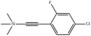 Benzene, 4-chloro-2-fluoro-1-[2-(trimethylsilyl)ethynyl]- Struktur