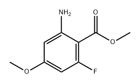 Benzoic acid, 2-amino-6-fluoro-4-methoxy-, methyl ester Struktur