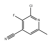 4-Pyridinecarbonitrile, 2-chloro-3-fluoro-6-methyl- Struktur