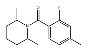 Methanone, (2,6-dimethyl-1-piperidinyl)(2-fluoro-4-methylphenyl)- Struktur