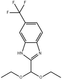 2-(diethoxymethyl)-6-(trifluoromethyl)-1H-benzimidazole Struktur