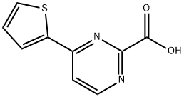 2-Pyrimidinecarboxylic acid, 4-(2-thienyl)- Struktur