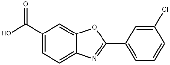 6-Benzoxazolecarboxylic acid, 2-(3-chlorophenyl)- Struktur