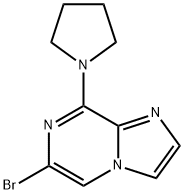 Imidazo[1,2-a]pyrazine, 6-bromo-8-(1-pyrrolidinyl)- Struktur