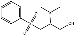 1-Butanol, 3-methyl-2-[(phenylsulfonyl)methyl]-, (R)- Struktur