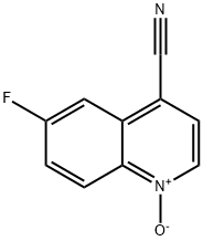 6-Fluoro-4-cyanoquinoline N-oxide Struktur